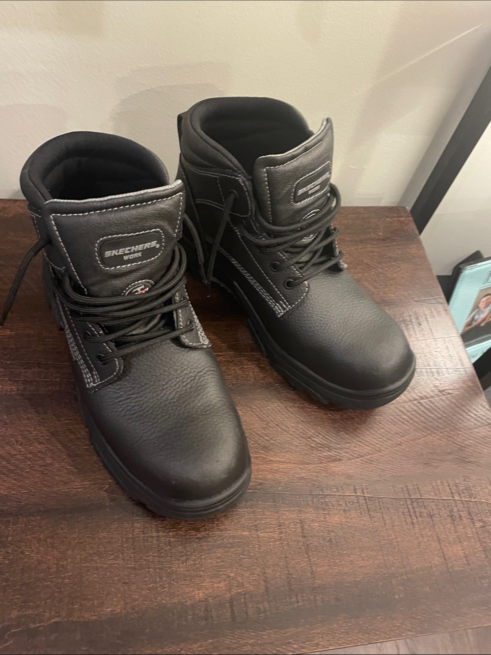 Skechers Black Men's Lace-Up Work Boots